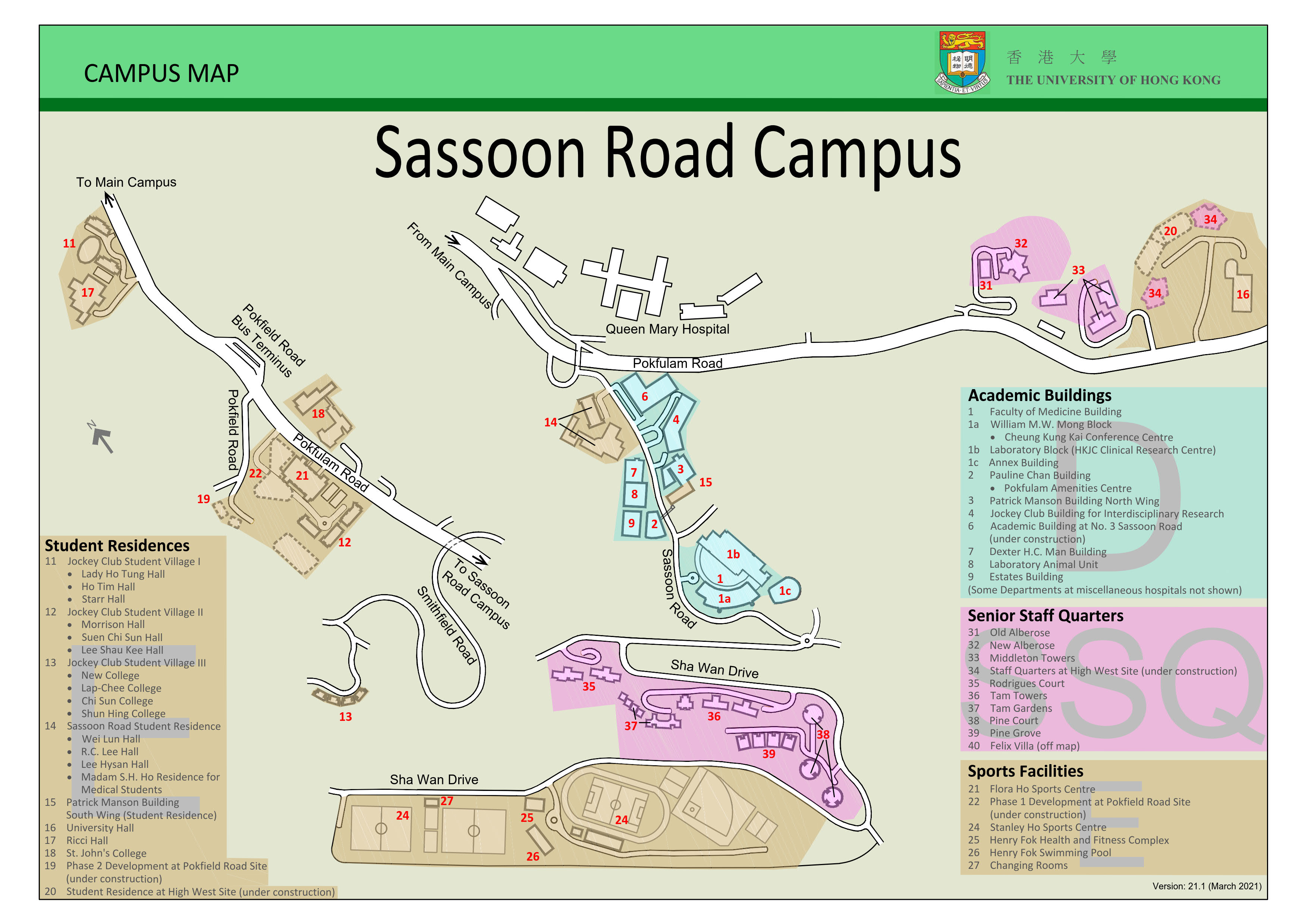 Sassoon Road Campus Map